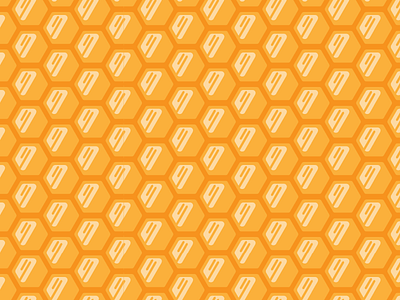 Playin' with Patterns bees hexagon honeycomb orange pattern vector