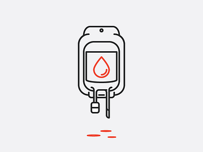 Bloodbag Line Art icon line art logo medical minimal vector