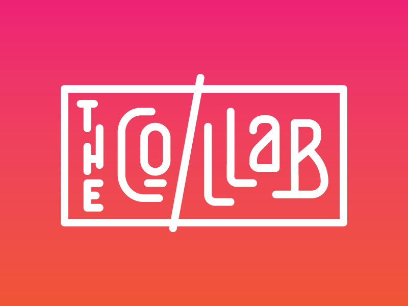 The CO/LLAB branding ui gradient custom letters typography lettering logo