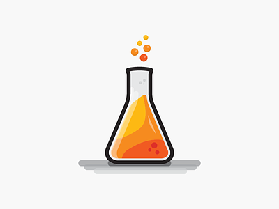Beaker design flat icon illustration illustrator science vector
