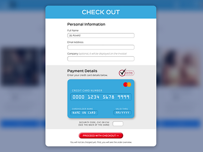 DailyUI - Day 02 - Credit Card Checkout