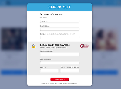 DailyUI - Day 02 - Credit Card Checkout credit card checkout dailyui dailyui 002 payment