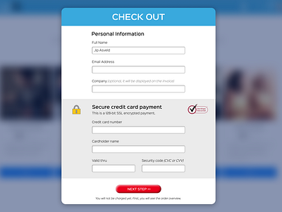 DailyUI - Day 02 - Credit Card Checkout