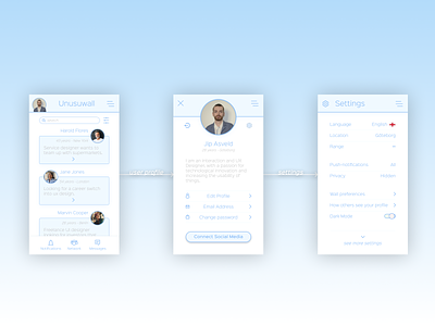 DailyUI - Day 6 & 7 - User Profile & Settings daily006 daily007 dailyui settings user profile