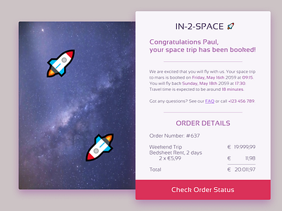 DailyUI - Day 17 - Email Receipt