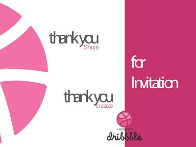 Thank you for Invitation app branding creaxe design dribble icon illustration logo shujaktk ux vector web