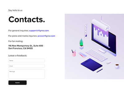 Redesign Figma Contact Page