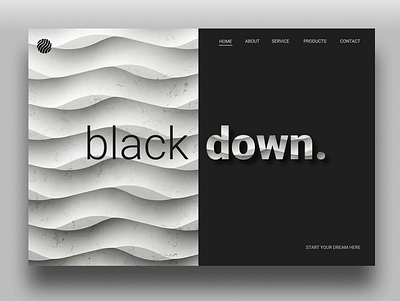 Black Down design firstcreation typography ui ux web website