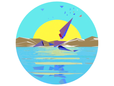 In Flight geometric motion graphics gif cinema 4d 3d animation animated gif