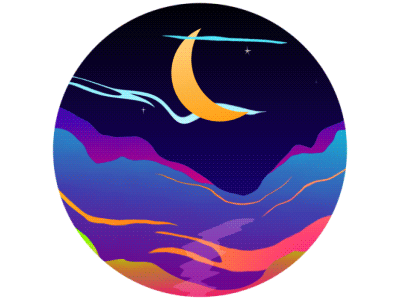 There are nights when wolves are silent and only the moon howls. animation gif motion graphics