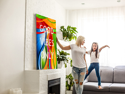 Good Vibes Only - Wall Canvas Design