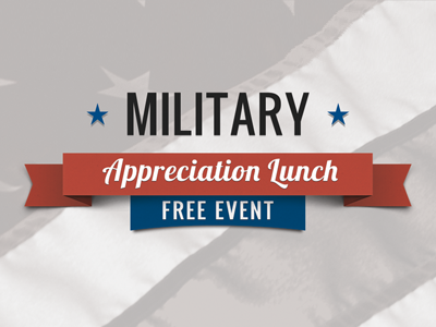 Header Flyer banner flyer lunch military print ribbon support