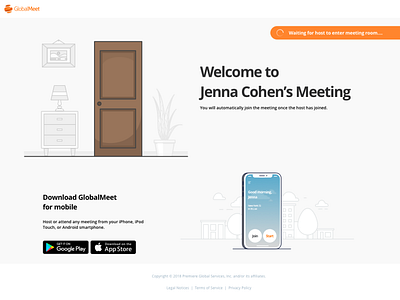 Waiting room landing page