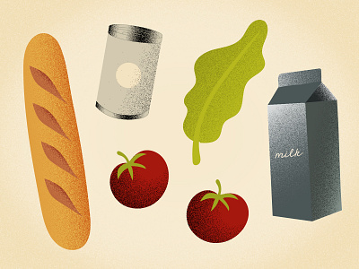 Basic Needs food illustration grain texture