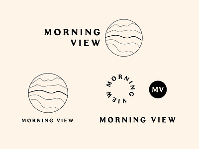 Morning View Logo Set branding icon logo