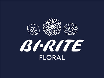 Bi-Rite Floral Lockup branding embroidery floral icon logo uniform