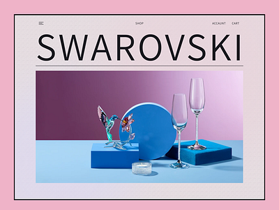 SWAROVSKI - design concept concept design e comerce figma landingpage minimal shop swarovski ui ux webdesign
