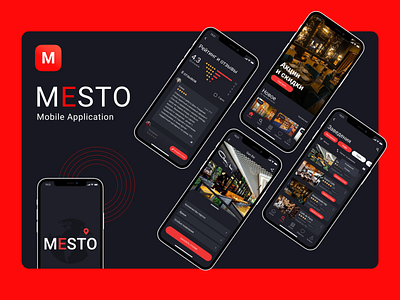 MESTO - Mobile application design figma icon logo minimal mobile app mobile ui typography ui ux web