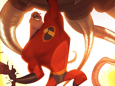 Mr. Incredible illustration red super hero