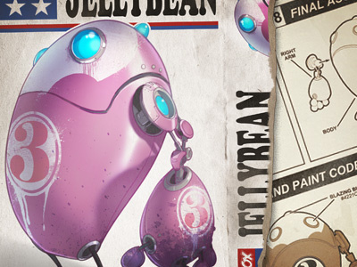 Jellybean creaturebox illustration jellybean model robot texture