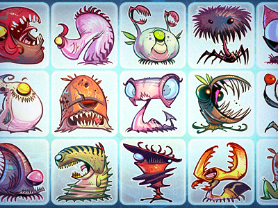 Critter Zoo blue creatures critters monsters