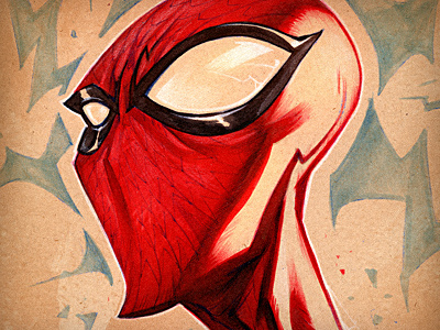 The Spider's Sense creaturebox marker pencil red spider-man spiderman traditional