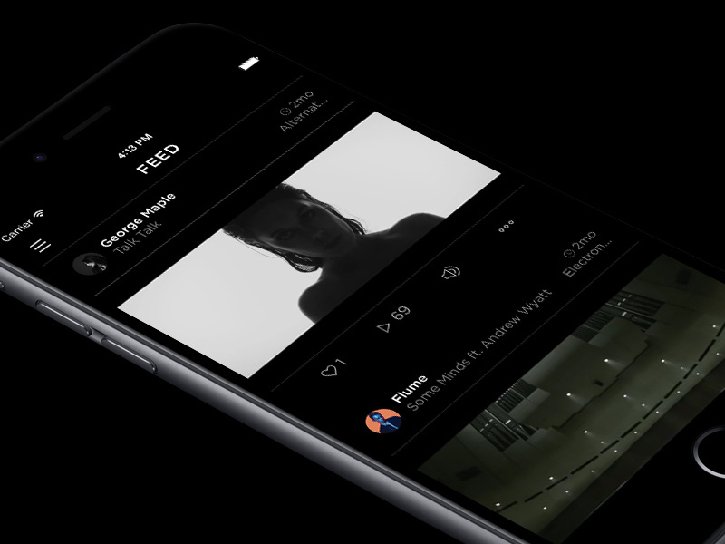 Video Feed Example Image Music Video Feed by WPV on Dribbble