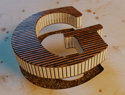 Wooden letter G 36daysoftype 3d artist cinema4d design graphicdesign octane octanerender