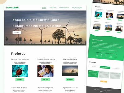 Site Institucional ONG Sustentáveis design figma web website