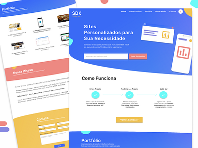 Web Site SDK Sistemas - Proposta One design figma web website