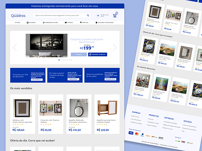 Loja Virtual Quadros design ecommerce ecommerce design figma website