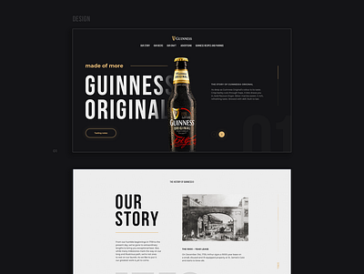 Website Re-Design Concept: Guinness branding concept corporate design design illustraion redesign webdesign website