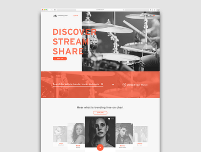 Website Re-Design Concept: Soundcloud branding concept corporate design design illustraion redesign website