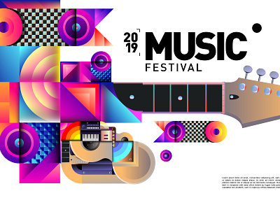 Music Festival Headers & Banners concept design festival illustraion illustration music music festival