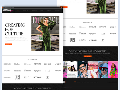 BurgerRock Media Website Design elementor fashion graphic design luxury trendy ui ui design website wordpress youthful