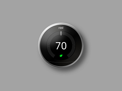 Nest Thermostat Sketch Render download flat free minimal modern nest realistic render shadow sketch template thermostat