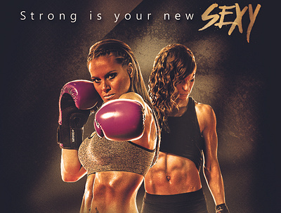 Workout Flyer boxing branding design flyer gold graphic design illustrator photoshop sexy women workout