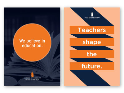 Auburn University College of Education Cards mailers cards branding fundraising