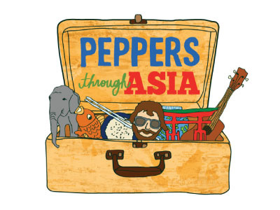 Peppers Through Asia asia illustration logo