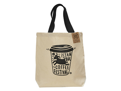 Istanbul Coffee Festival bag bean coffee festival illustration istanbul silkscreen