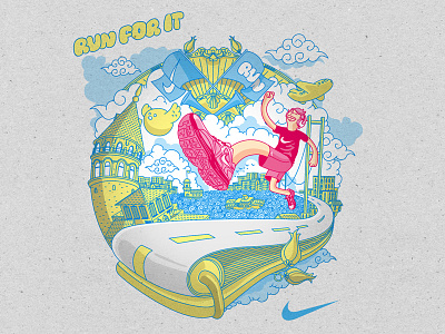 Nike illustration istanbul nike run