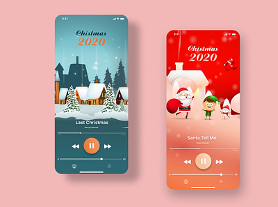 CHRISTMAS MUSIC APP app design christmas dailyui design figma ui ui design uiux