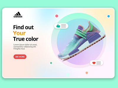 Human Race Sneaker Landing Page dailyui design figma photoshop ui