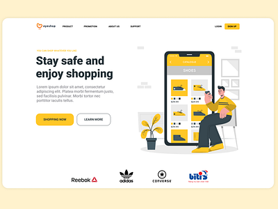 Safe Online Shopping Landing Page