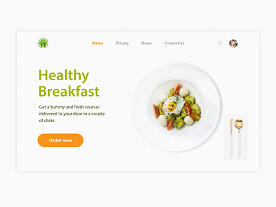 Healthy Food Order UI app dailyui design figma food foodorder foodui healthyfoodapp landingpage ui uilandingpage uiux