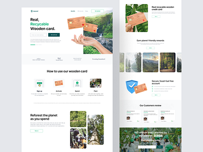 Redesign Treecard Website banking bankingui branding creditcard dailyui design figma illustration illustrator landingpage logo ui uiux uiweb website