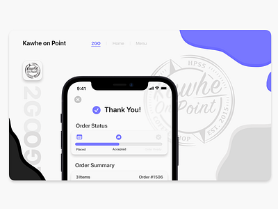 Mobile Coffee Ordering App - Landing Page