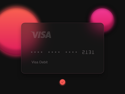 Glass Card Checkout Visual - Daily UI 002