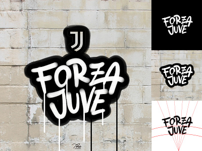 Forza Juve Calligraphy calligraphy design graffiti graffiti digital photoshop typography