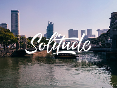 Solitude brushes calligraphy collaboration design lettering photoshop typography